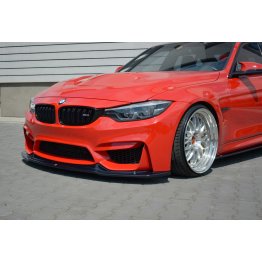 Накладка сплиттер на передний бампер на BMW M3 F80